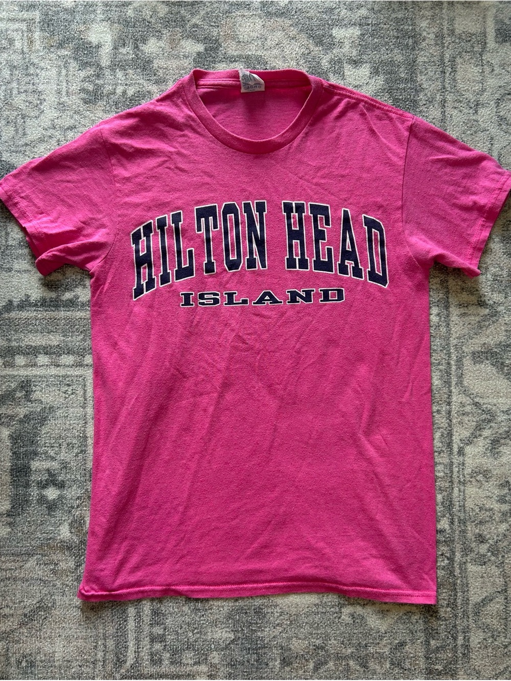 Hilton Head Island Pink Graphic Tee - Delta Pro Weight Pink T Shirt